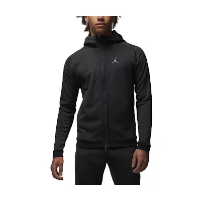 Jordan Dri-FIT Sport Full-Print Logo Zip-Up Hoodie Jacket Black FD8119-010