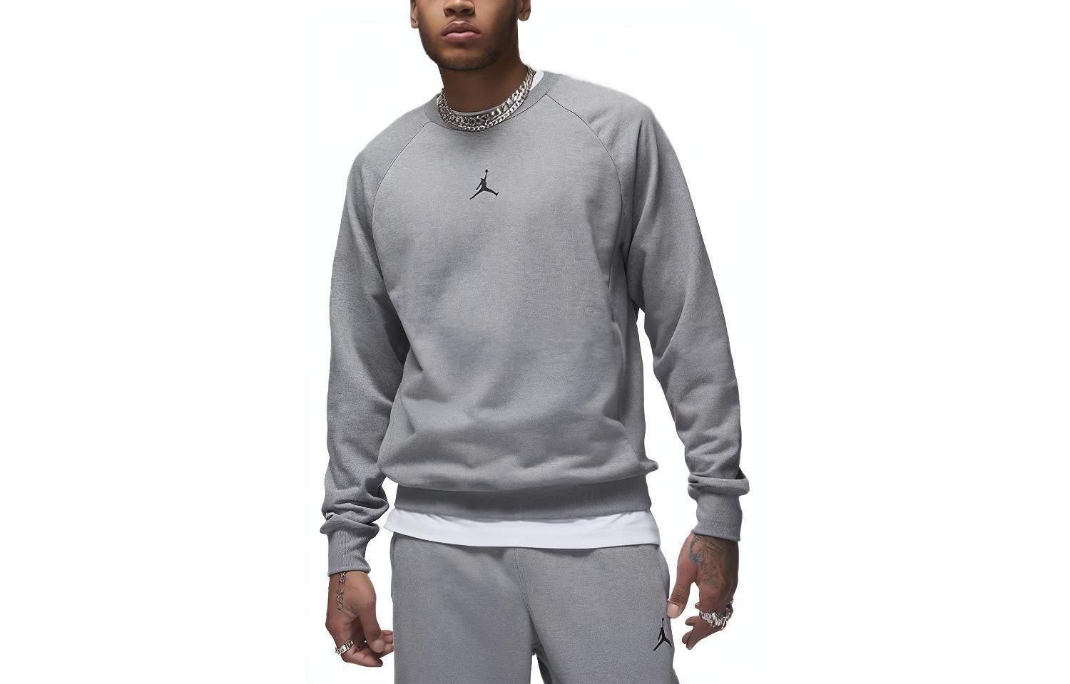 Jordan Dri-FIT Sport Logo Crewneck Sweatshirt Grey DV1286-091