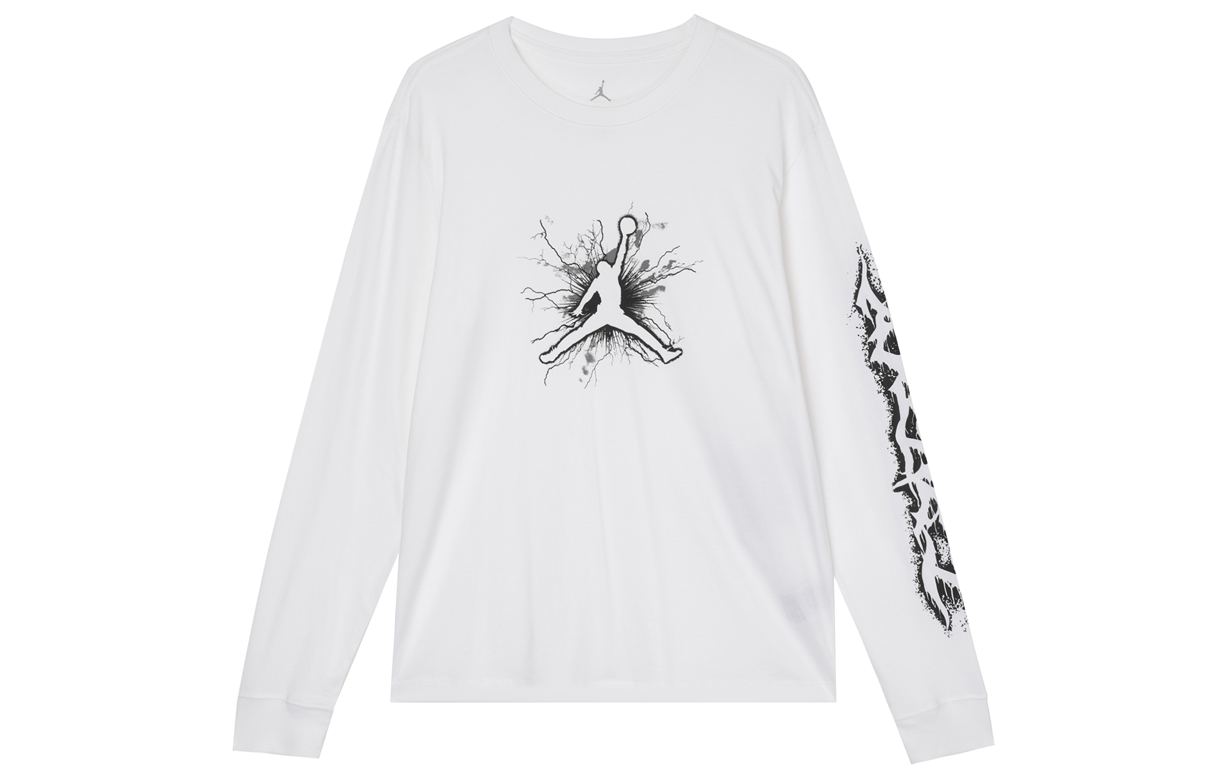 Jordan Dri-FIT SPORT Logo Crewneck Vintage Long Sleeve T-Shirt White. FN5973-100