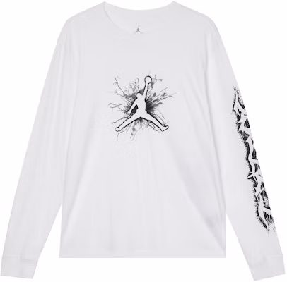 Jordan Dri-FIT SPORT Logo Crewneck Vintage Long Sleeve T-Shirt White. FN5973-100 Buy Jordan Dri-FIT SPORT Logo Crewneck Vintage Long Sleeve T-Shirt White. FN5973-100