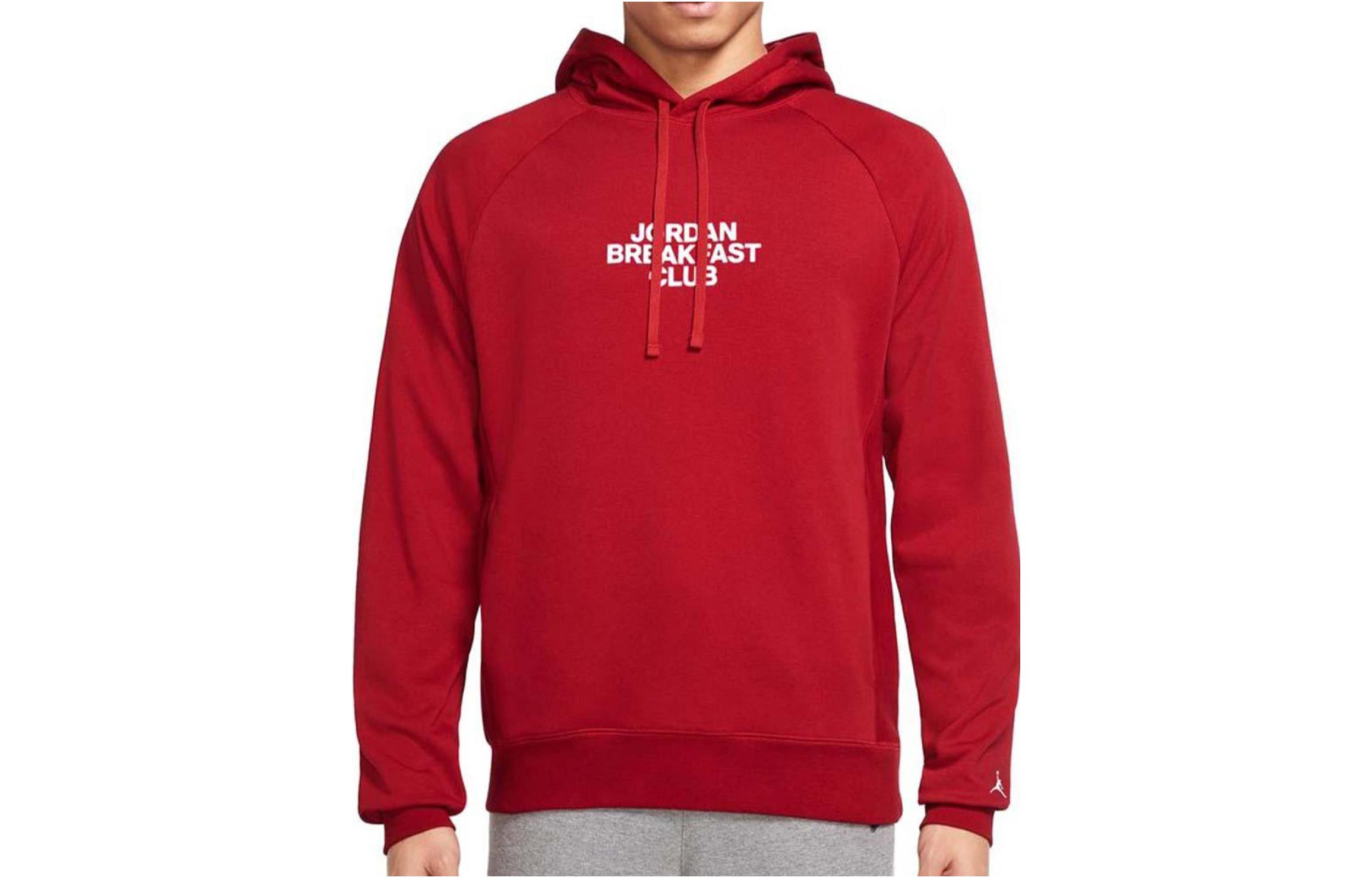 Jordan Dri-FIT Sport Pullover Hoodie Red Long Sleeve with Logo Print DQ7330-687