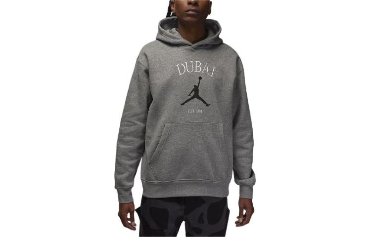 Jordan Dubai Letter Graphic Hoodie Loose Fit Dark Gray HF1524-091