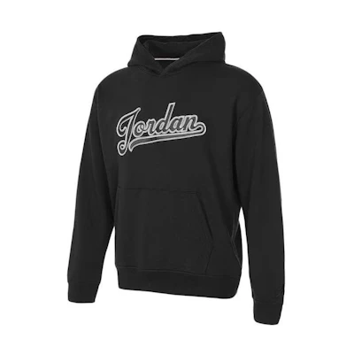 Jordan Embroidered Letter Retro Hoodie Black Mens FN4614-010