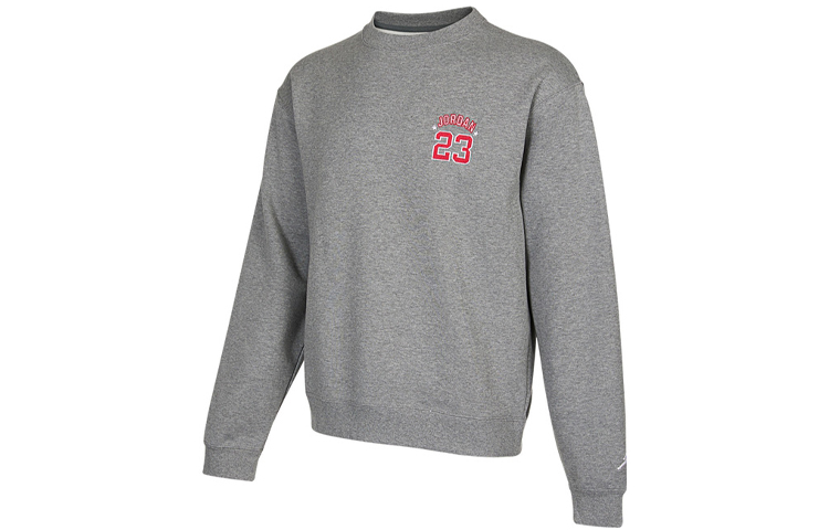 Jordan Embroidered Logo Crewneck Sweatshirt Grey DR6421-091