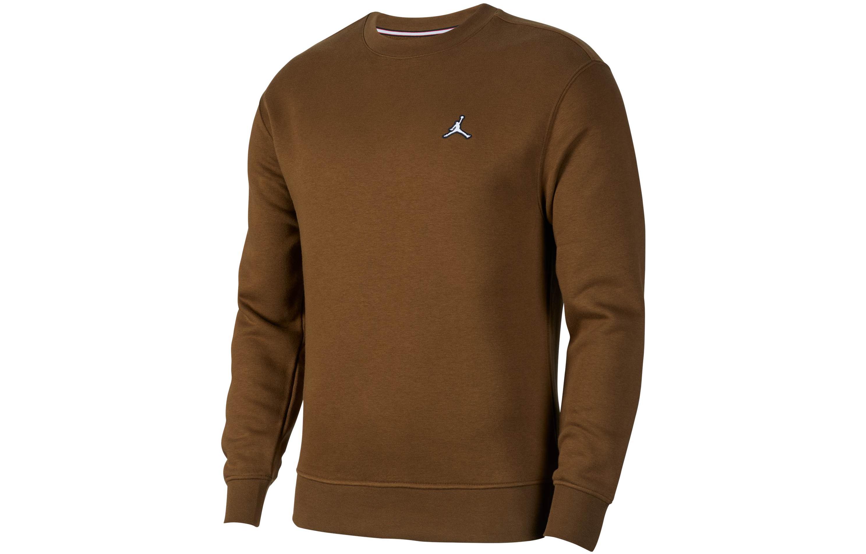 Jordan Embroidered Logo Crewneck Sweatshirt Olive Green FB7656-361
