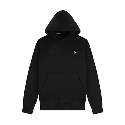 Jordan Embroidered Logo Fleece Pullover Hoodie Black DA9818-010