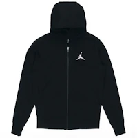 Jordan Embroidered Logo Knit Hoodie Jacket Black Mens AH3932-010 Jordan Embroidered Logo Knit Hoodie Jacket Black Mens AH3932-010