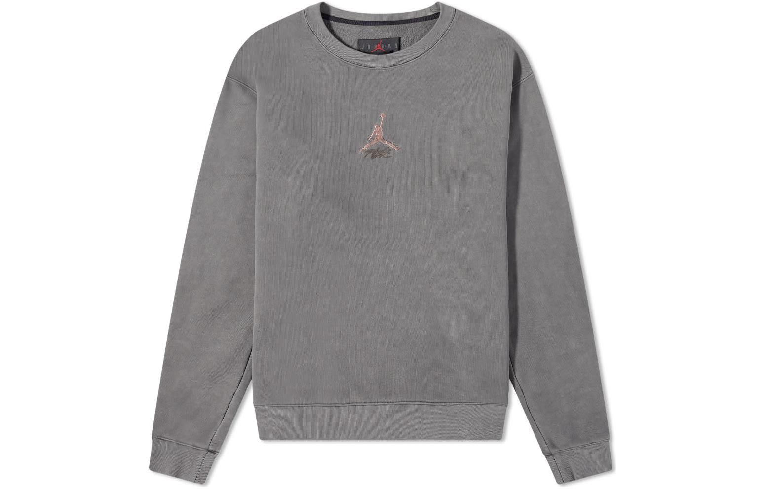 Jordan Embroidered Logo Knit Pullover Sweatshirt Men’s Grey DO2307-010
