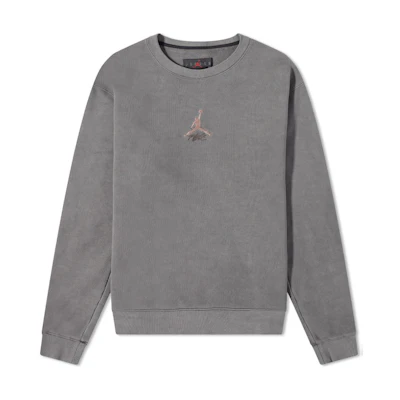 Jordan Embroidered Logo Knit Pullover Sweatshirt Men’s Grey DO2307-010