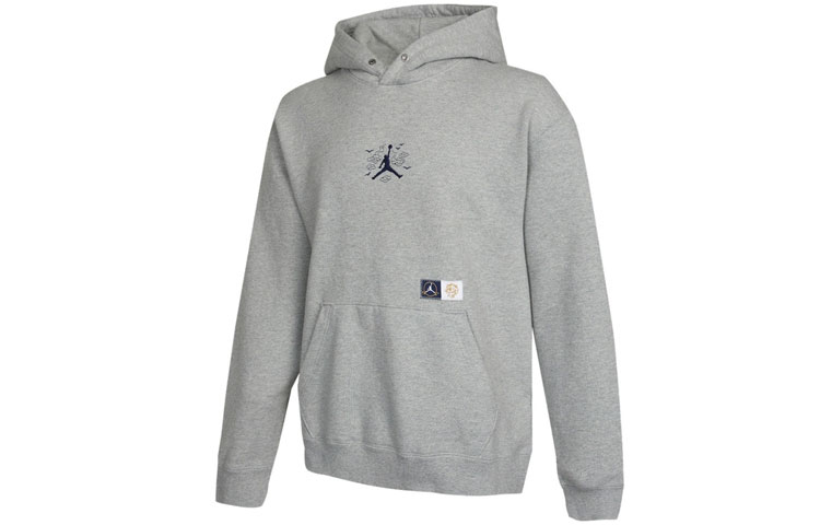Jordan Embroidered Logo Pullover Hoodie Grey DO4083-063
