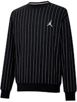 Jordan Embroidered Logo Striped Pullover Sweatshirt Black Casual Wear FN6355-010 Jordan Embroidered Logo Striped Pullover Sweatshirt Black Casual Wear FN6355-010