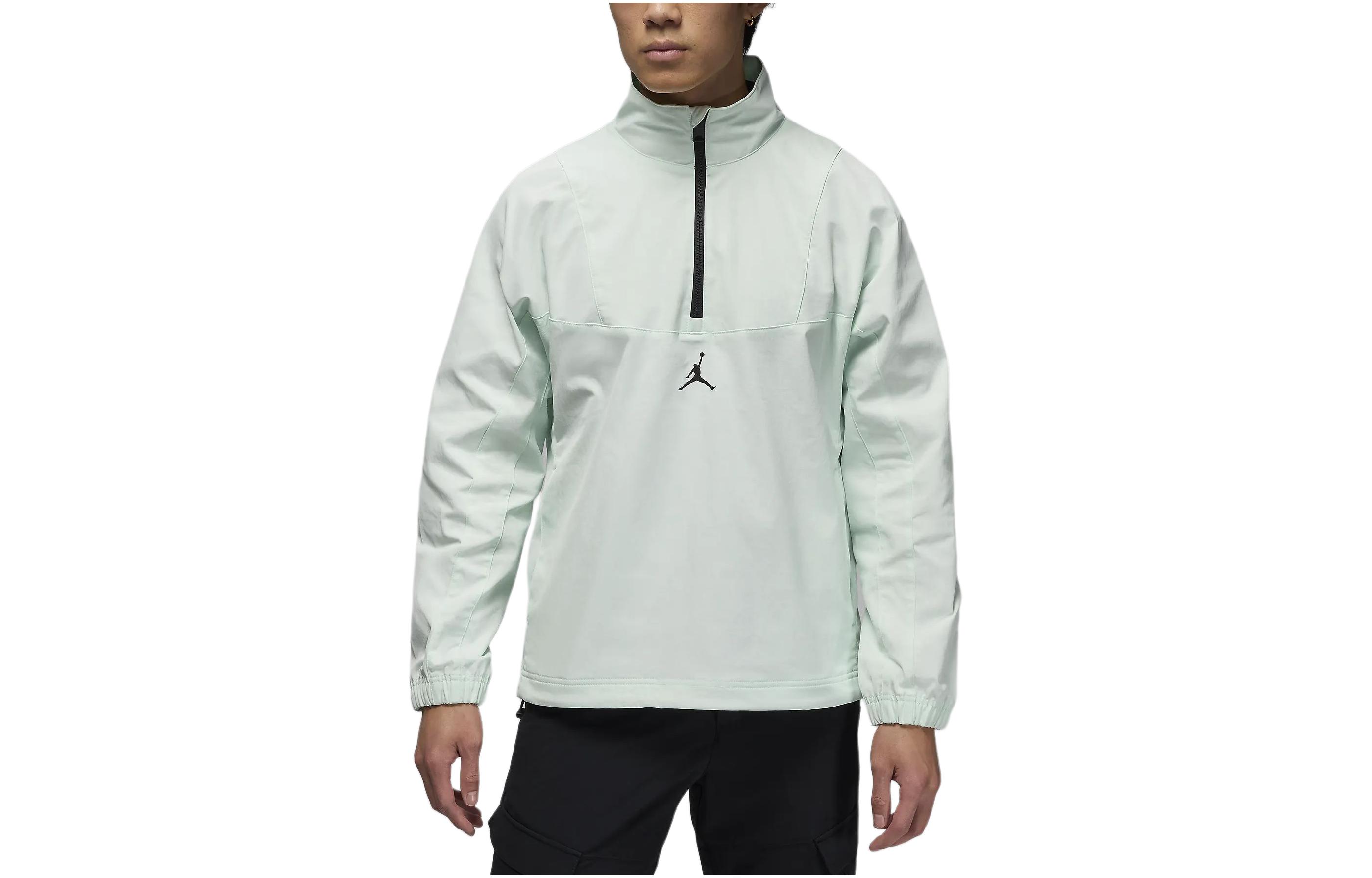 Jordan Embroidered Quarter-Zip Golf Jacket in Green - Casual Long Sleeve DZ0556-394