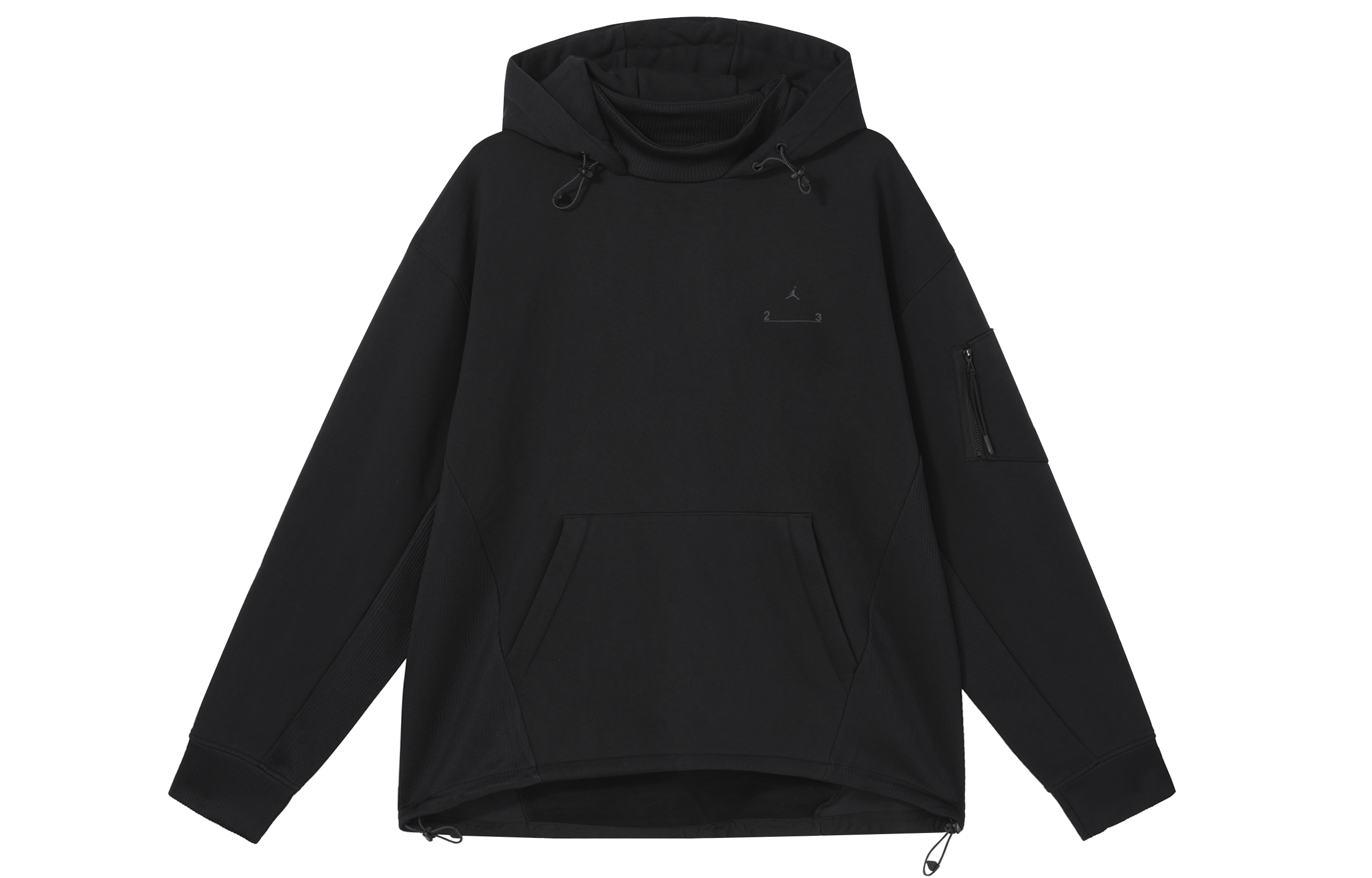 Jordan Engineered Solid Letter Print Fleece Hoodie Black DV7682-010