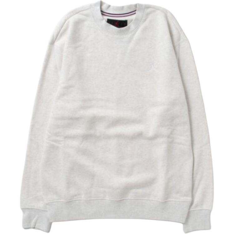 Jordan ESS FLC Crewneck Sail White Sweatshirt Pullover Casual Wear FJ7777-133