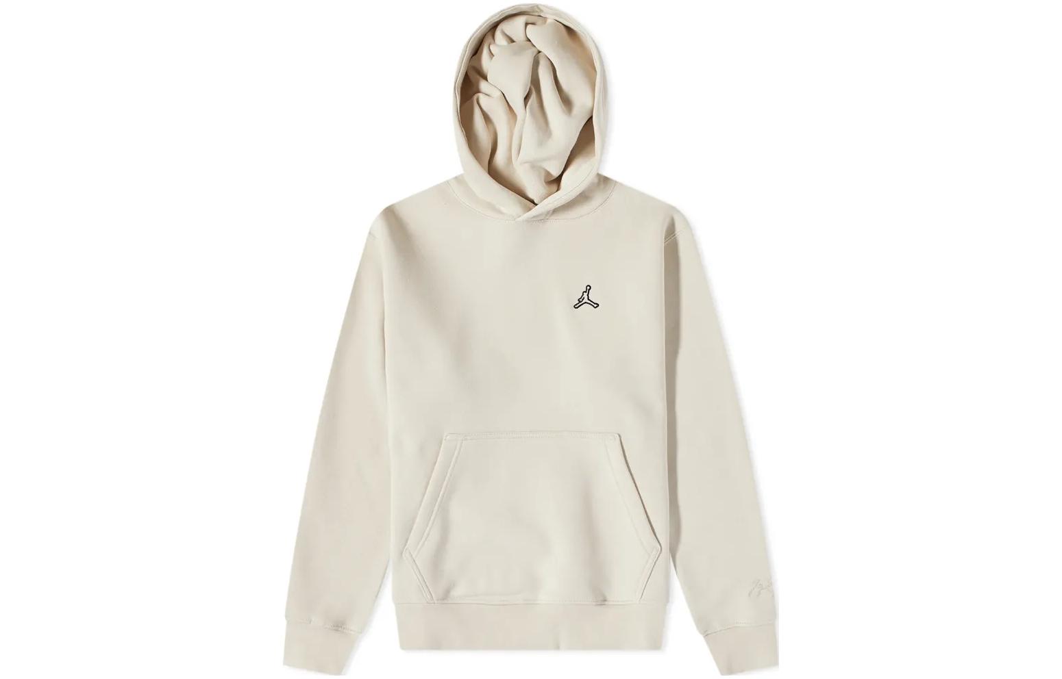 Jordan Essential Fleece Hoodie Cream - Kangaroo Pocket, Logo Embroidery DA9818-104