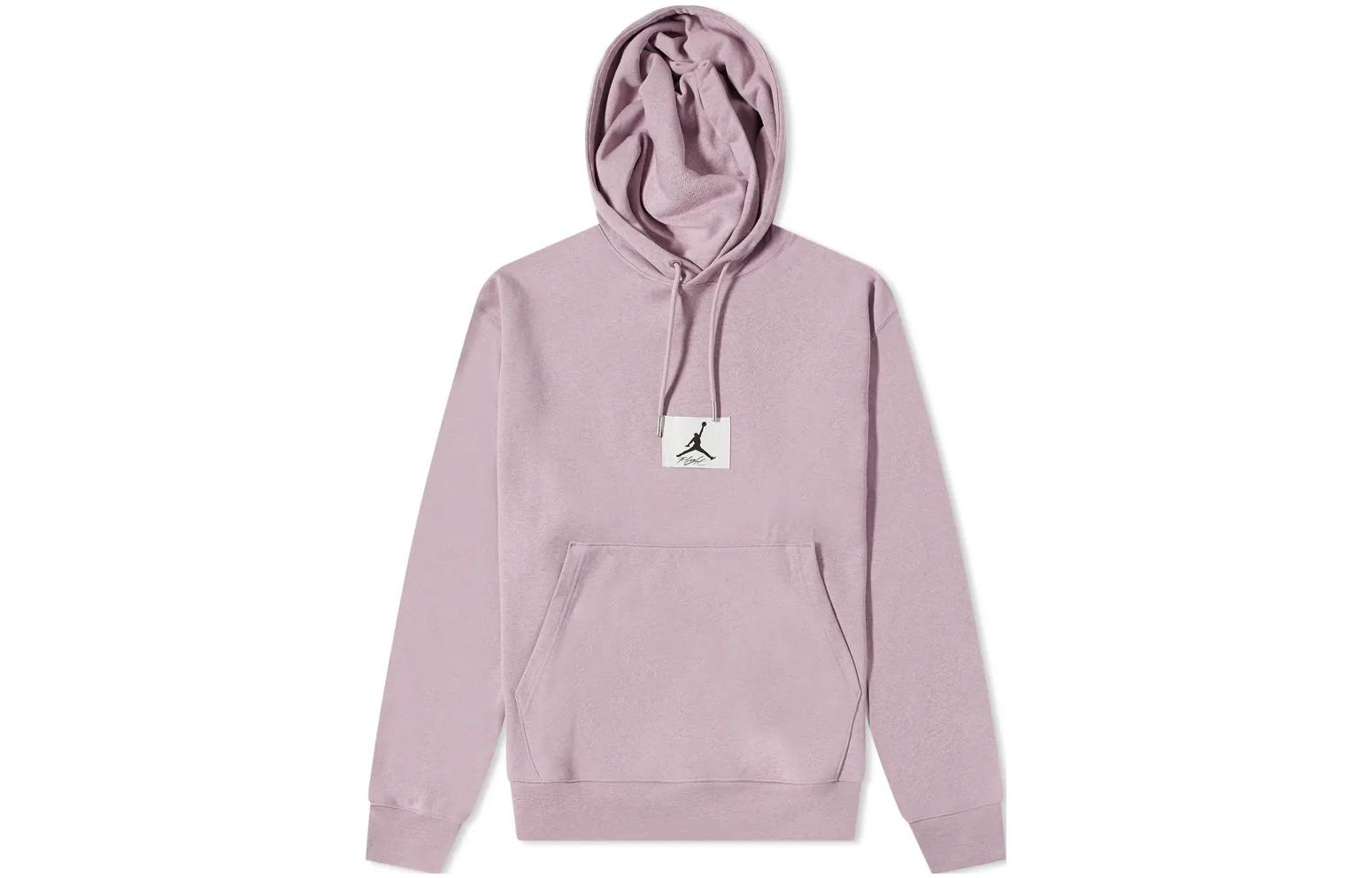 Jordan Essential Pink Pullover Hoodie with Kangaroo Pocket and Logo Patch DA9816-501