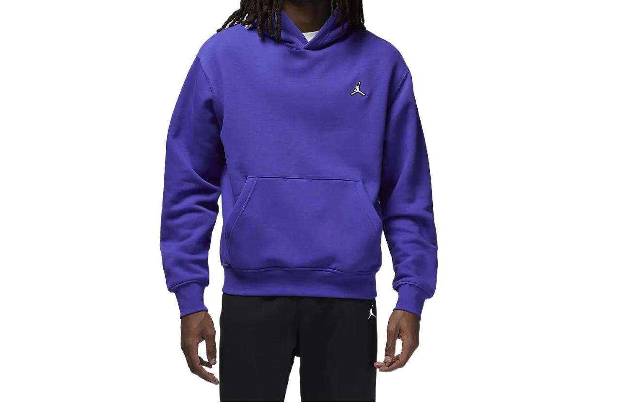 Jordan Essential Purple Hoodie with Embroidered Logo for Men DQ7466-432