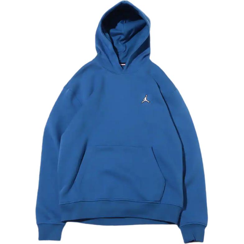 Jordan Essential Solid Color Logo Embroidered Hoodie Blue Menswear DQ7466-485