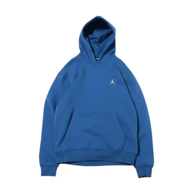 Jordan Essential Solid Color Logo Embroidered Hoodie Blue Menswear DQ7466-485