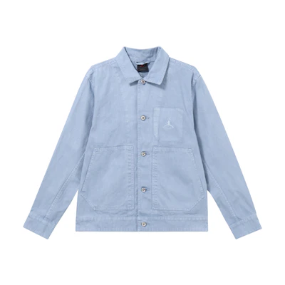 Jordan Essentials Blue-Grey Workwear Button-Up Shirt Jacket FN4528-436