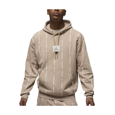 Jordan Essentials Brown Striped Relaxed Fit Hoodie for Men FZ2227-299