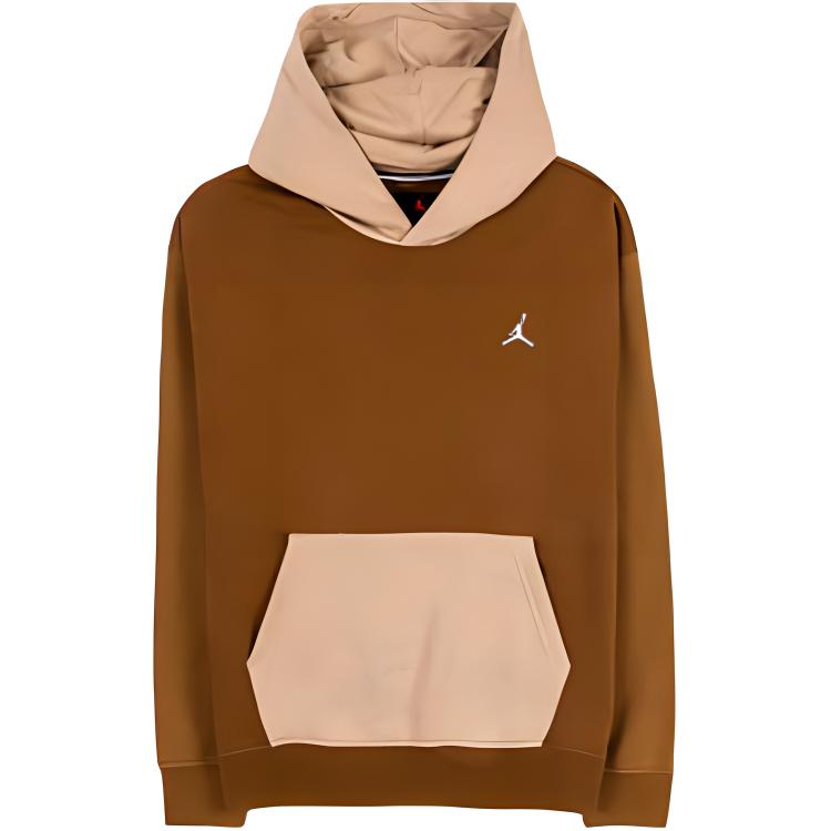 Jordan Essentials Colorblock Hoodie Pullover Light British Brown FJ7774-281