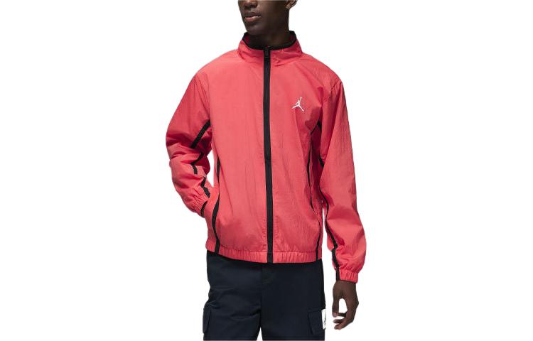 Jordan Essentials Colorblock Printed Woven Jacket Watermelon Red FN4537-604