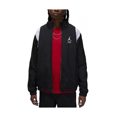 Jordan Essentials Embroidered Logo Colorblock Jacket Black FN4621-010