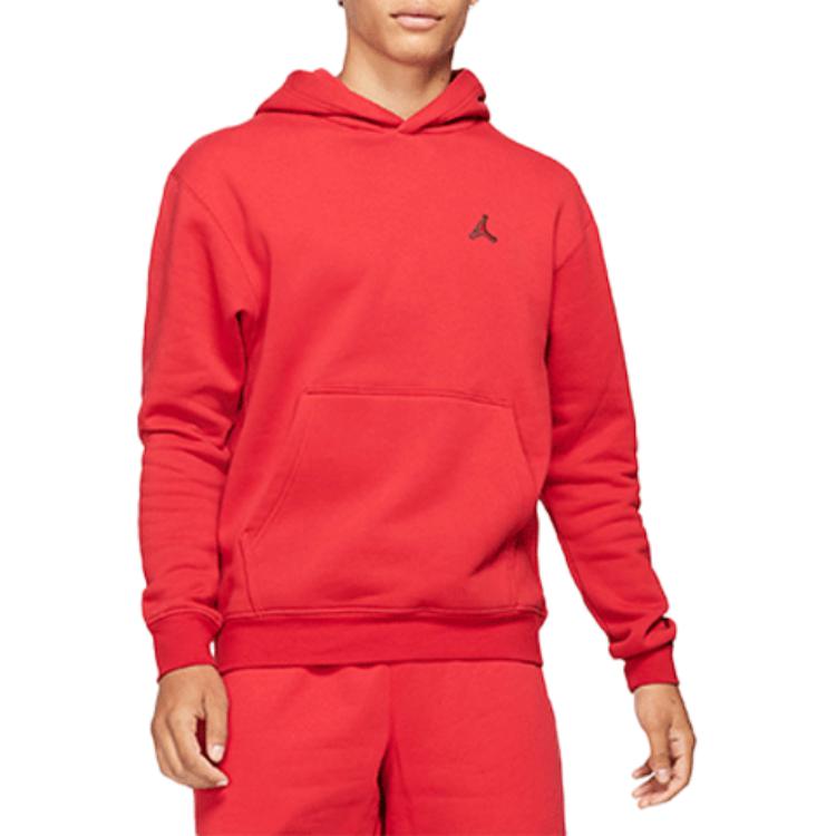 Jordan Essentials Embroidered Logo Fleece Hoodie Winter Red DA9818-687