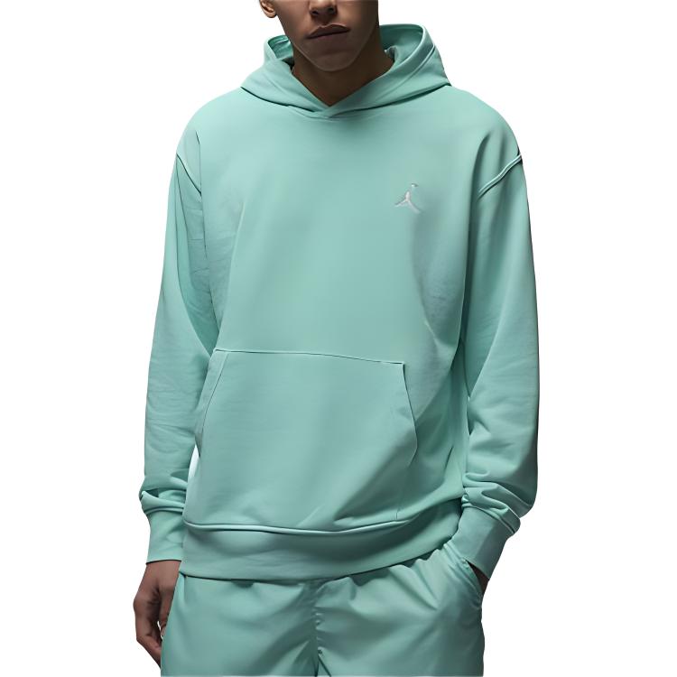 Jordan Essentials Emerald Green Hoodie with Small Logo Embroidery for Men FQ3678-349