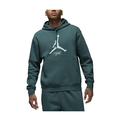 Jordan Essentials Fleece Hoodie Logo Print Oxidized Green Long Sleeve Pullover FD7545-366