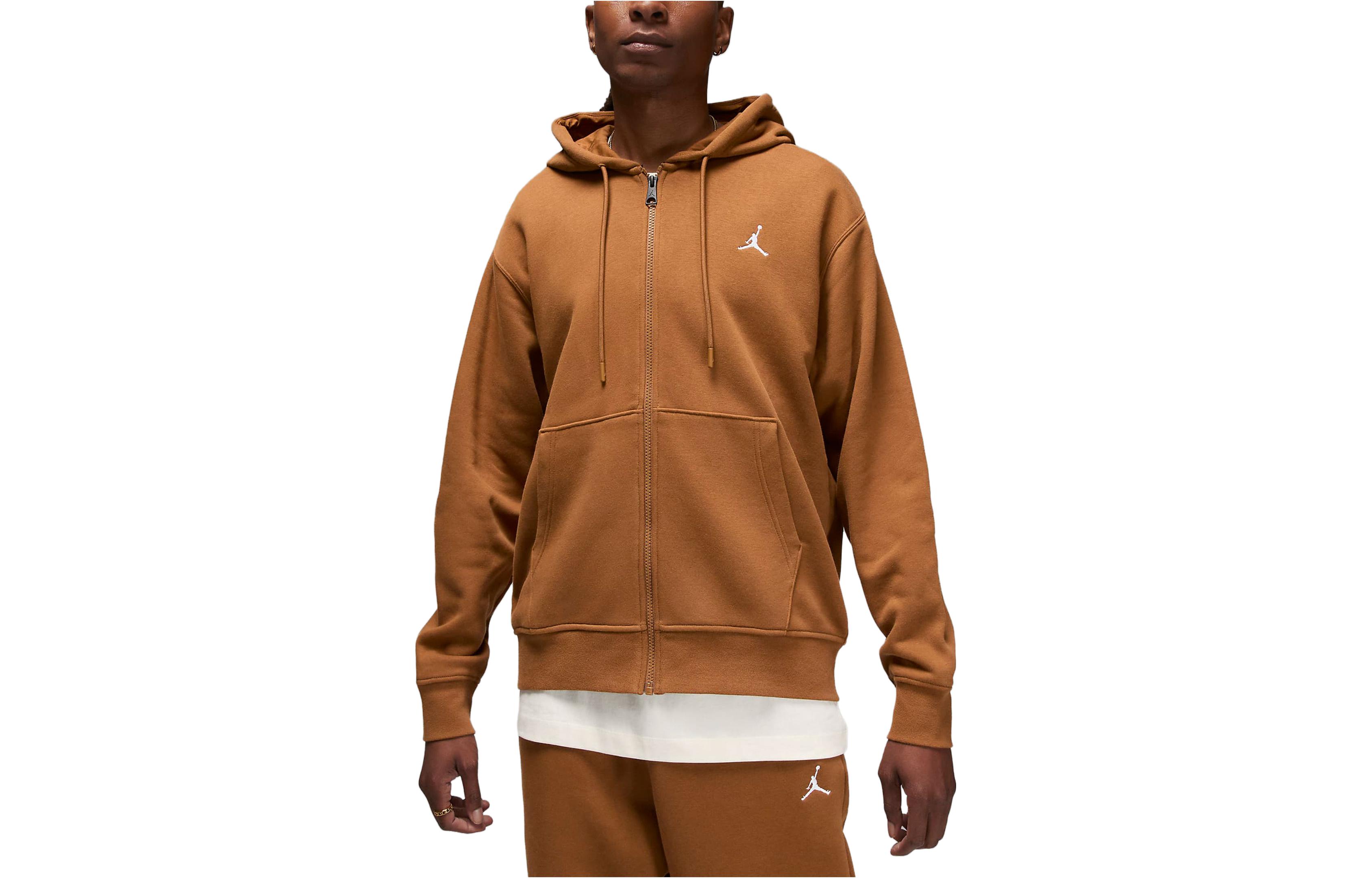Jordan Essentials Full-Zip Hoodie British Tan Brown FJ7771-281