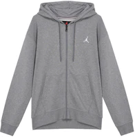 Jordan Essentials Grey Full-Zip Hoodie Casual Jacket FQ1867-091 Jordan Essentials Grey Full-Zip Hoodie Casual Jacket FQ1867-091