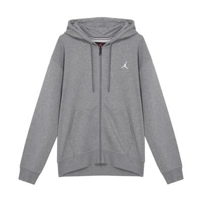 Jordan Essentials Grey Full-Zip Hoodie Casual Jacket FQ1867-091