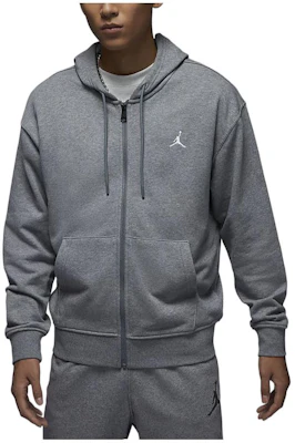 Jordan Essentials Grey Full-Zip Hoodie Casual Jacket FQ1867-091 Order Jordan Essentials Grey Full-Zip Hoodie Casual Jacket FQ1867-091