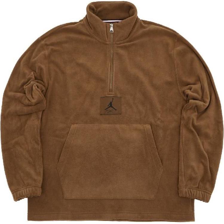 Jordan Essentials Half-Zip Fleece Sweatshirt Brown Men FD7863-281