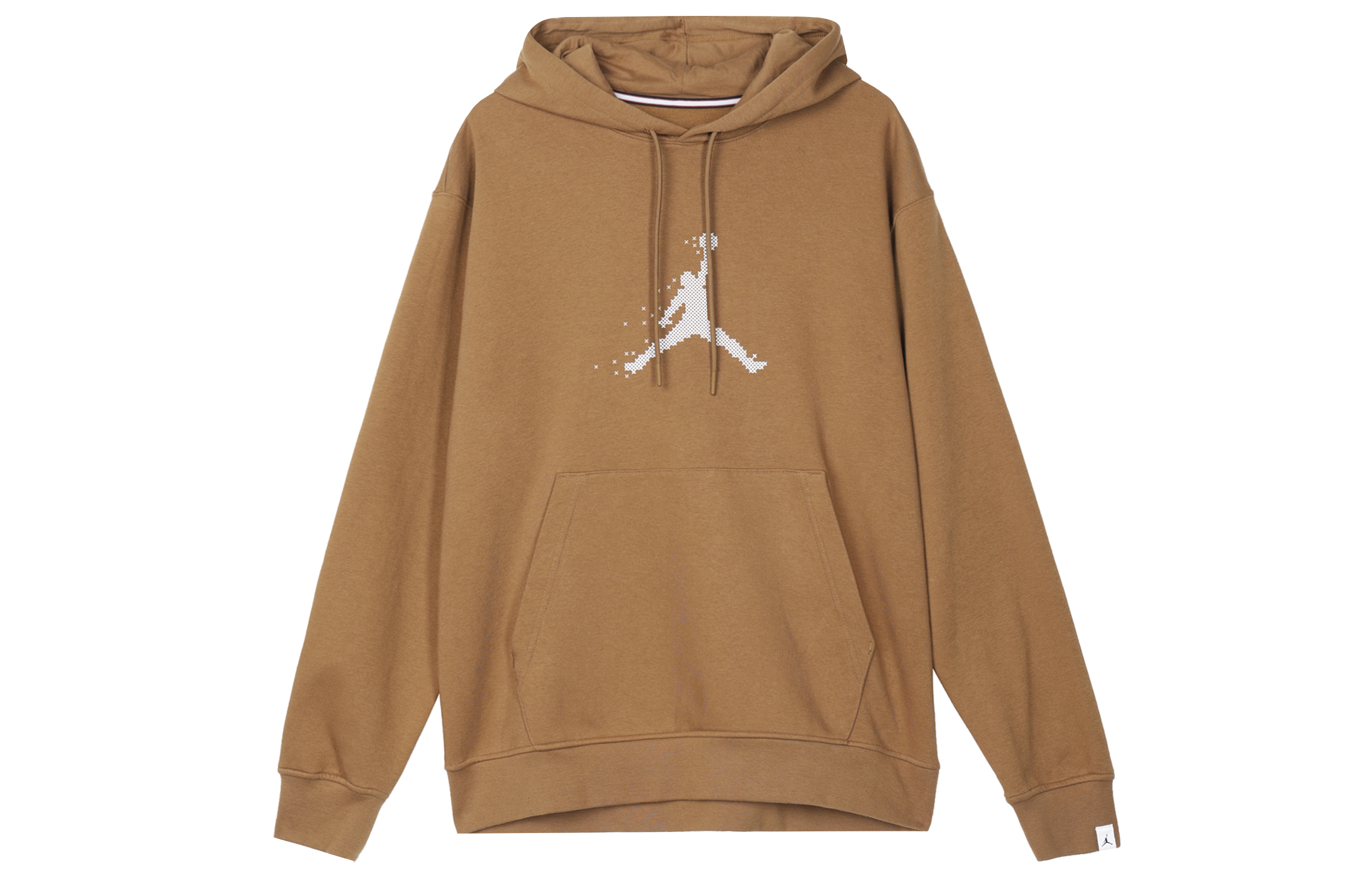 Jordan Essentials Holiday Fleece Hoodie Brown Alphabet Logo Long Sleeve FD7466-281