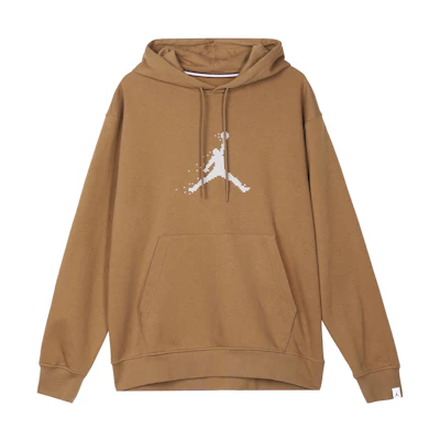 Jordan Essentials Holiday Fleece Hoodie Brown Alphabet Logo Long Sleeve FD7466-281