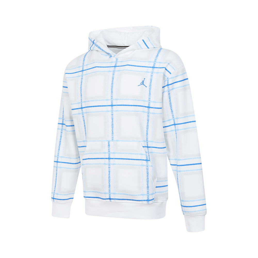 Jordan Essentials Holiday Fleece Hoodie White Fashion Casual Logo Design FV7459-100
