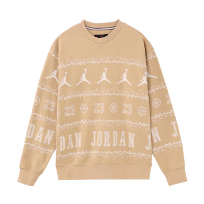 Jordan Essentials Holiday Graphic Crewneck Fleece Sweatshirt FD7464-200