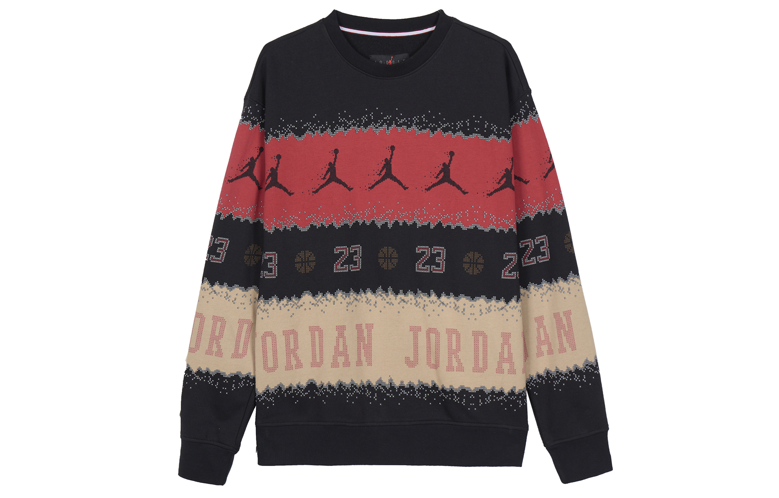 Order Sudadera Jordan Essentials Holiday Logo Fleece Rojo/Negro para Hombre FD7464-687