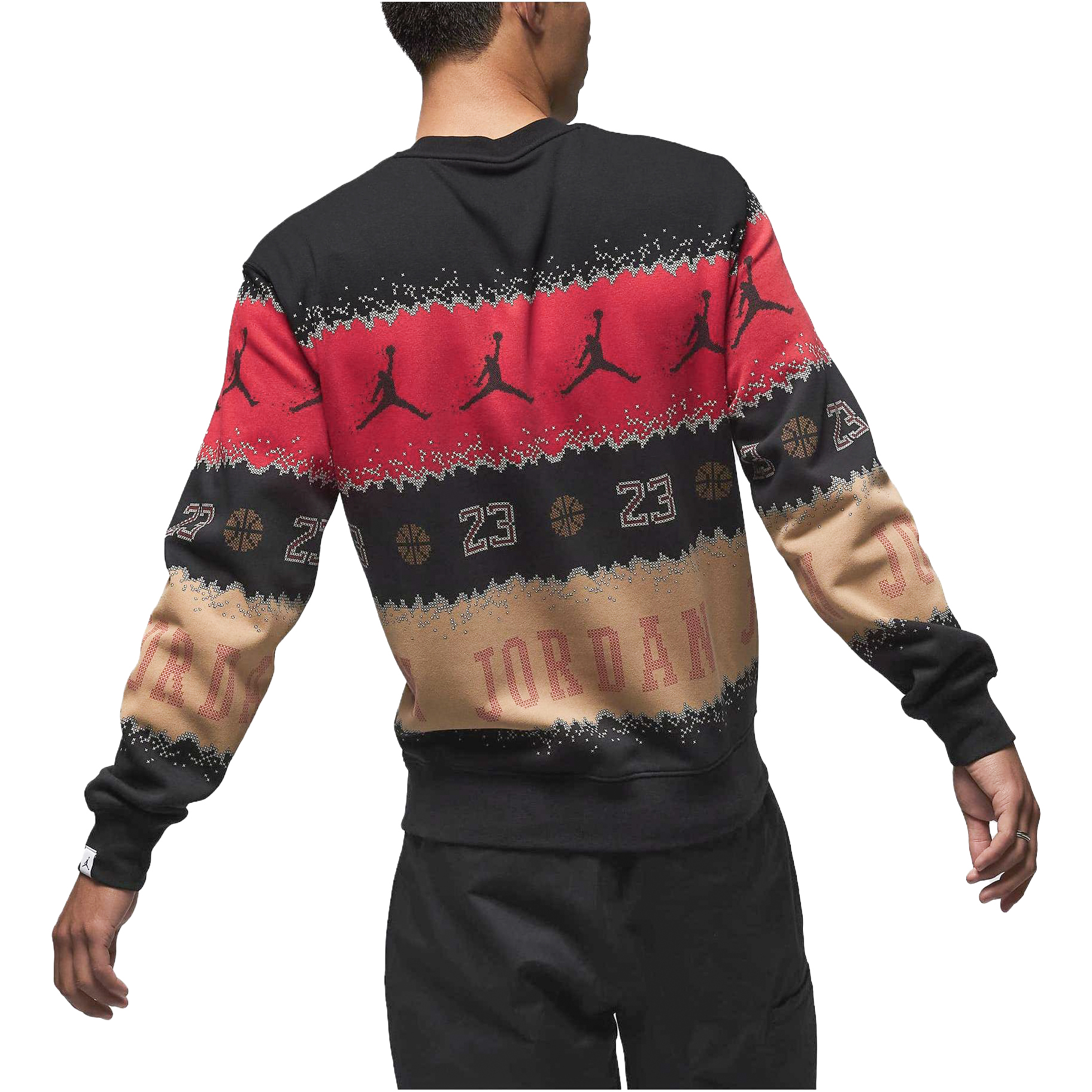 Details for Sudadera Jordan Essentials Holiday Logo Fleece Rojo/Negro para Hombre FD7464-687