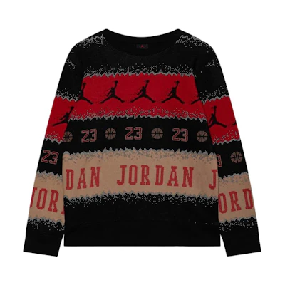 Jordan Essentials Holiday Logo Retro Print Crewneck Sweatshirt Gym Red Unisex FD7463-687