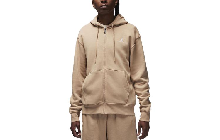 Jordan Essentials Khaki Logo Hoodie Jacket FJ7771-200