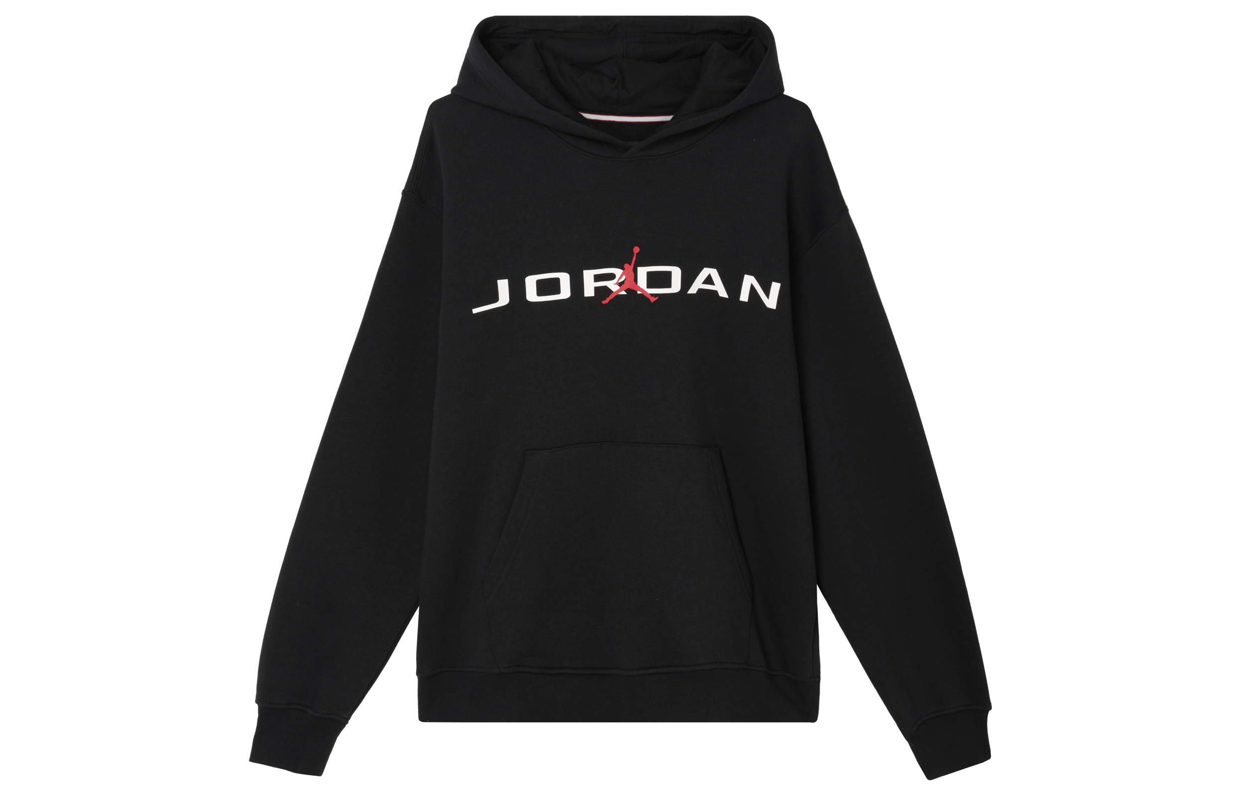 Jordan Essentials Knit Pullover Hoodie Black/White Casual Sweatshirt HQ4644-010