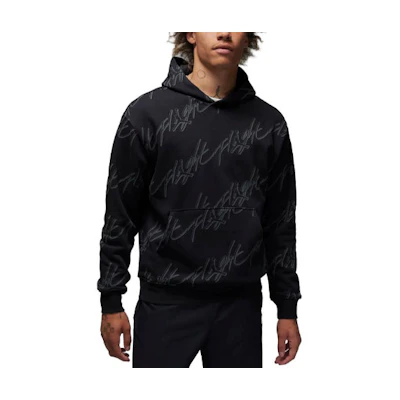 Jordan Essentials Logo All-Over Print Hoodie Black () FB7318-010