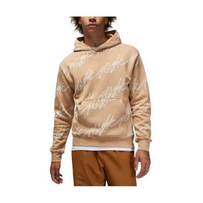 Jordan Essentials Logo All-Over Print Hoodie Khaki () FB7318-200