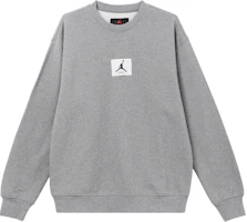 Jordan Essentials Logo Crewneck Pullover Sweatshirt Grey () FB6935-091 Jordan Essentials Logo Crewneck Pullover Sweatshirt Grey () FB6935-091