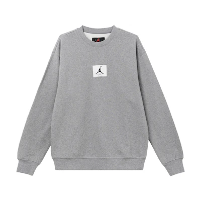 Jordan Essentials Logo Crewneck Pullover Sweatshirt Grey () FB6935-091
