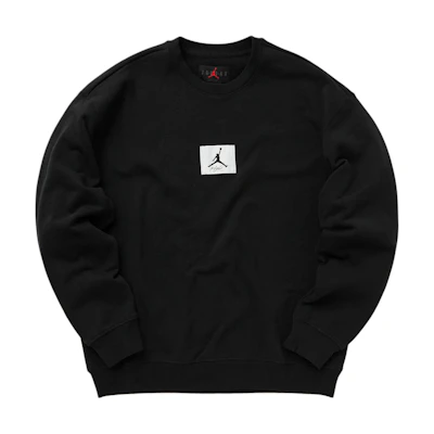 Jordan Essentials Logo Crewneck Sweatshirt Black Loose Fit FB6932-010